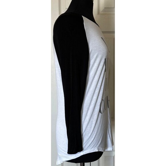 Women's Recycled Karma Will Work For Coffee Baseball T-Shirt Junior's Size M - Picture 12 of 13